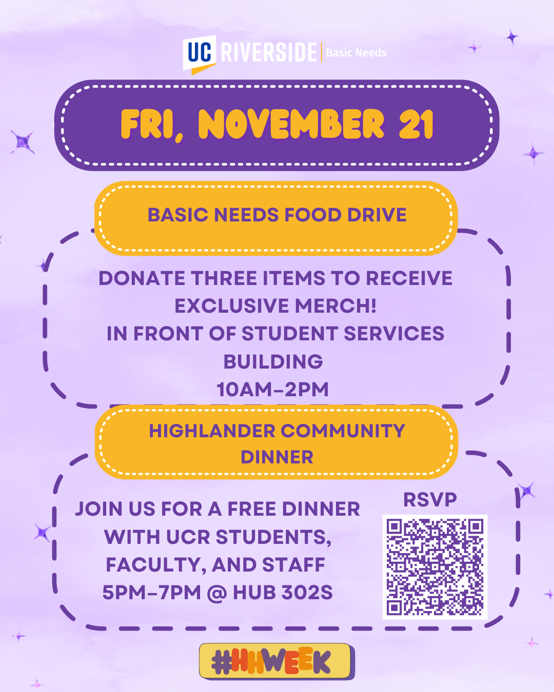 (H&H) Friday event flyer