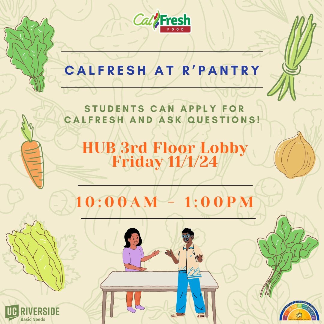 (calfresh) tabling at rpantry flyer