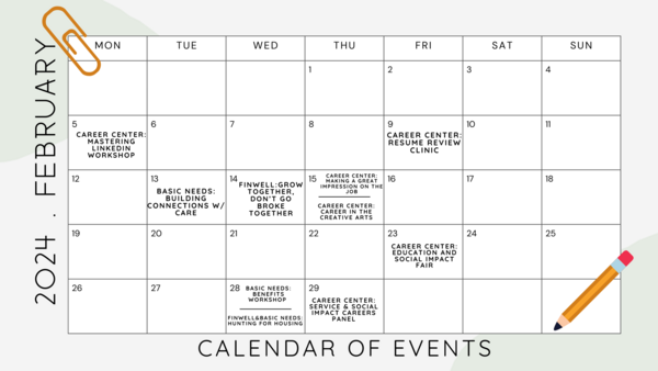 (Adulting) Calendar of Events- Feb