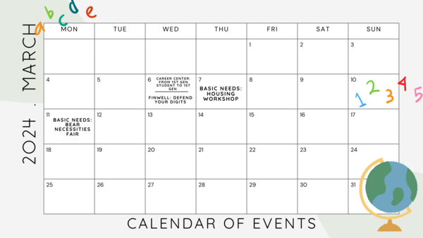 (Adulting) Calendar of Events- March