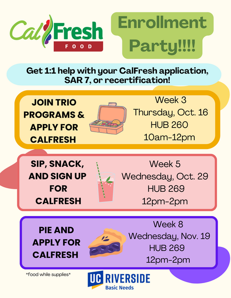 (calfresh) enrollment party fall 2025