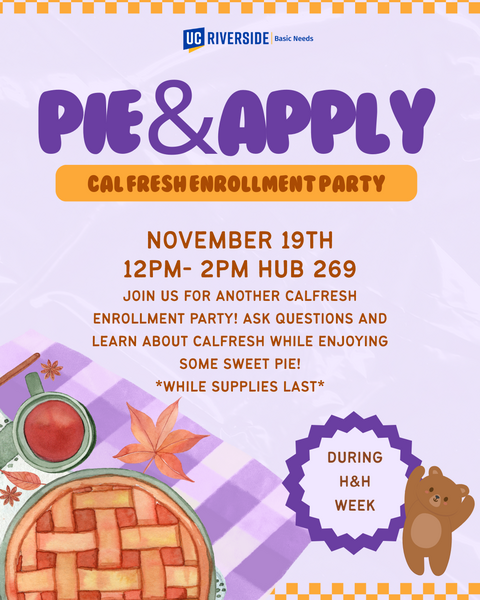 (calfresh) pie and apply 