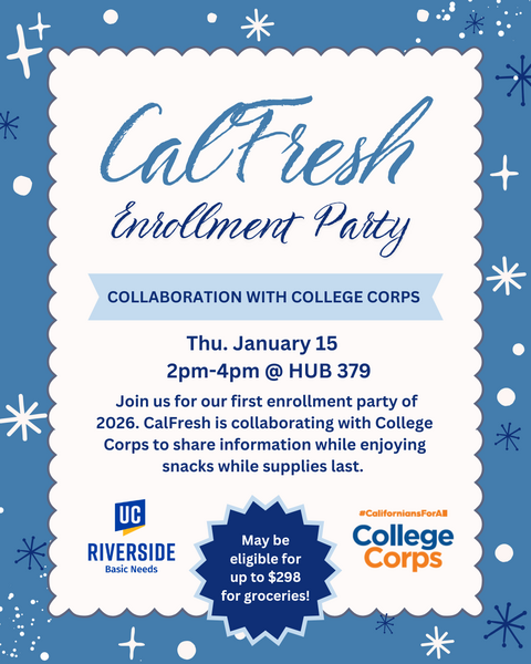 (calfresh) calfresh enrollment party w/college corps 