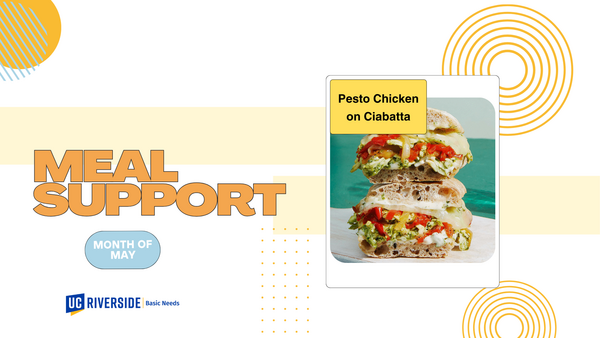 May Meal Support Menu- Pesto Chicken on Ciabatta