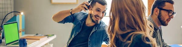 UCR students talking while studying.