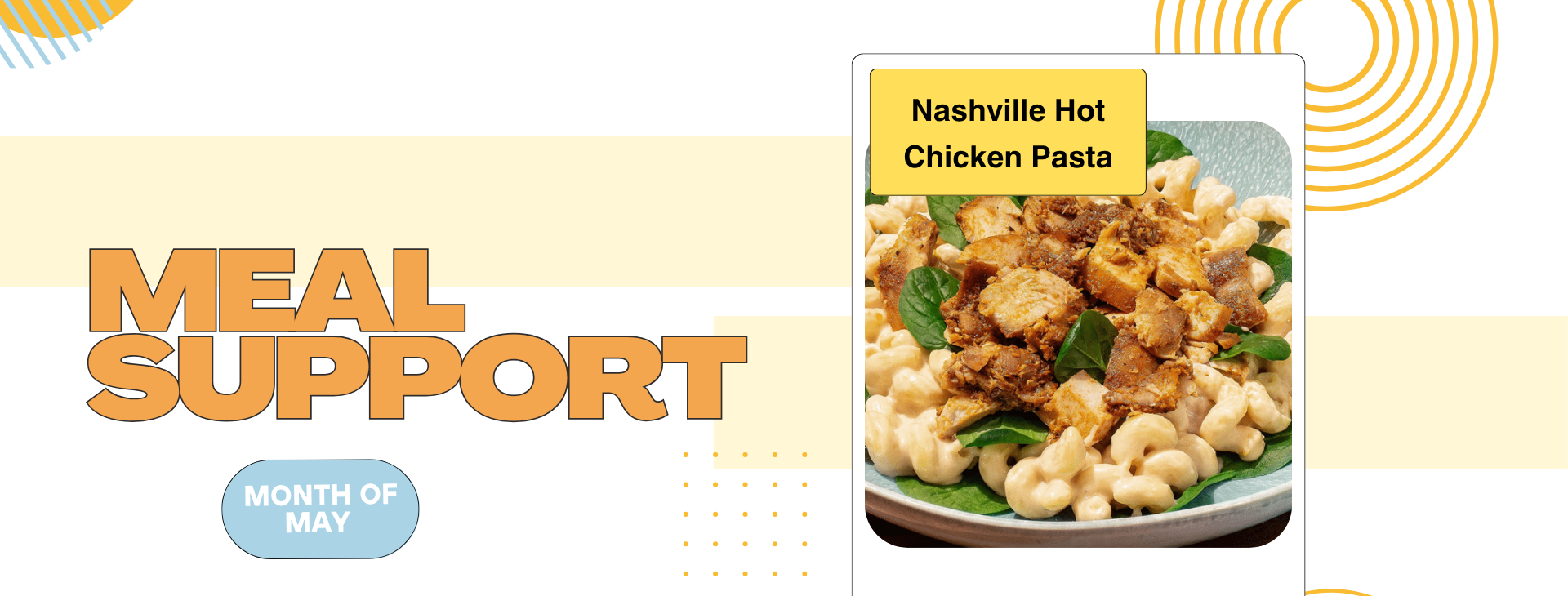 May Meal Support Menu- Nashville Hot Chicken Pasta