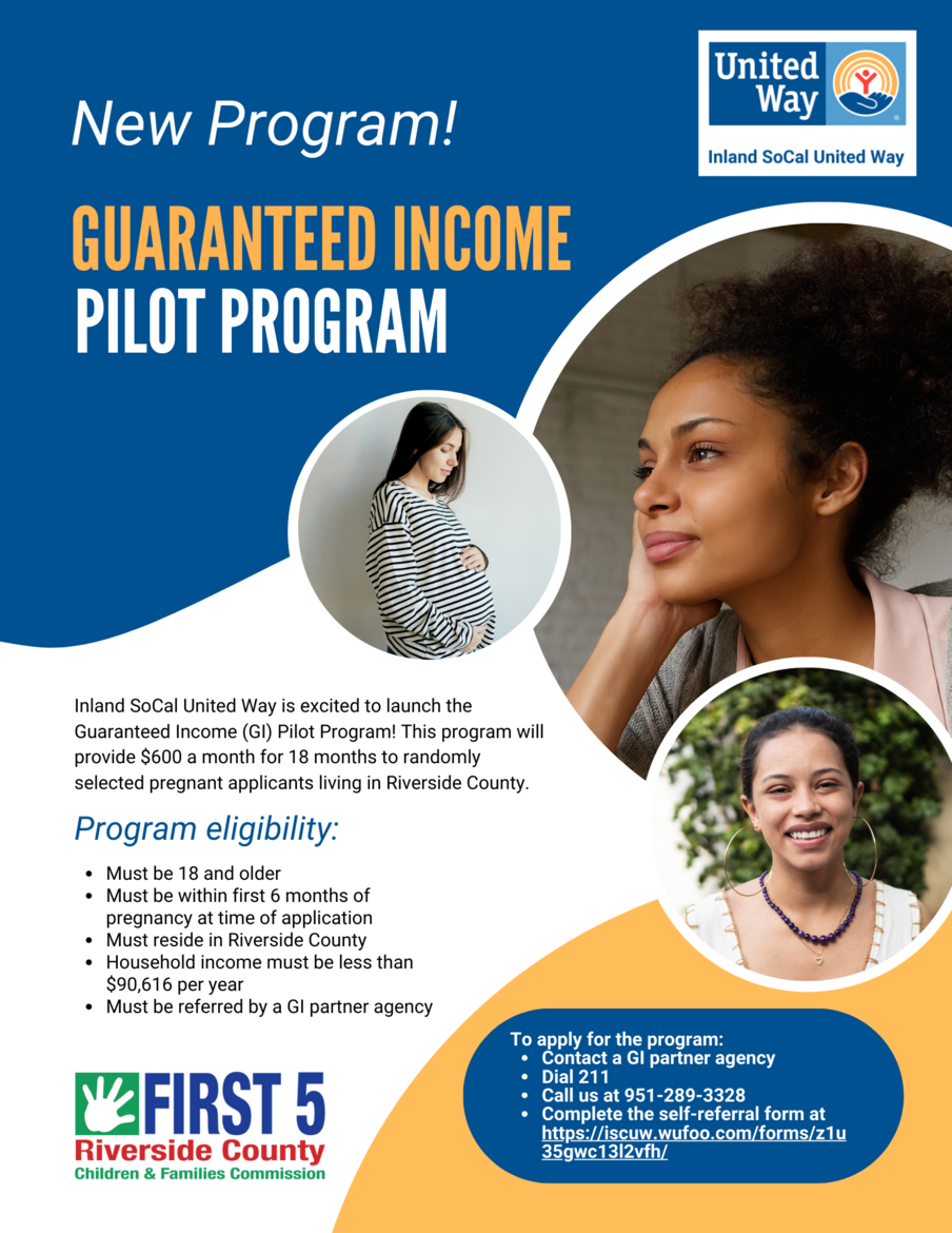 United Way- Guaranteed Income Pilot Program- Pregnant Applicants